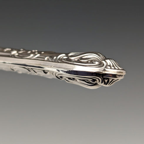 1969年 英国ヴィンテージ 純銀製ハンドル ブレッドナイフ Harrison Brothers